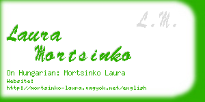 laura mortsinko business card